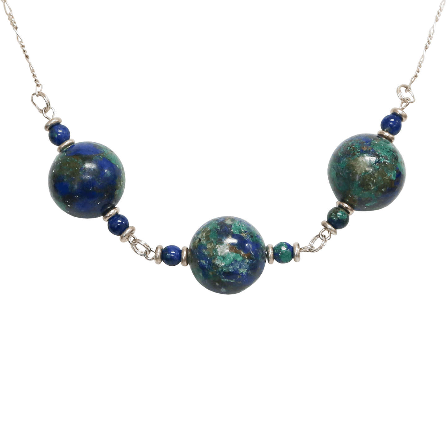 Eilat Stone Three Bead Necklace