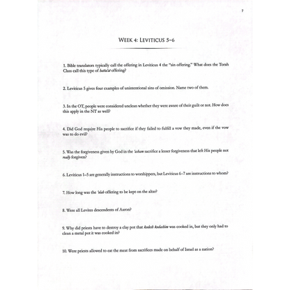 Leviticus Homeschool Teacher's Guide (Kindle)
