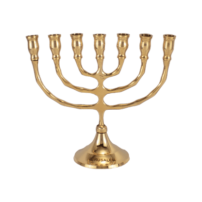 6.25" Brass Temple Menorah