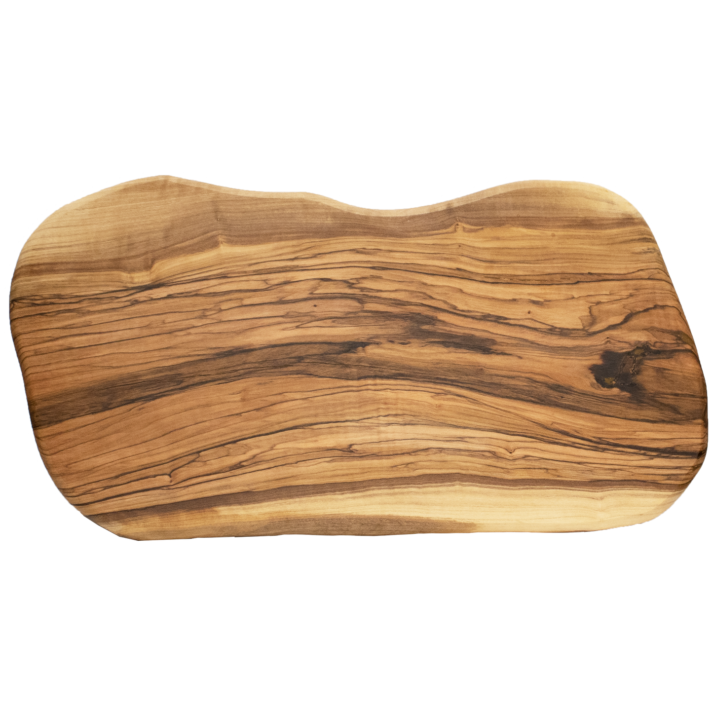 Small Solid Olive Wood Cutting or Serving Board with natural edges