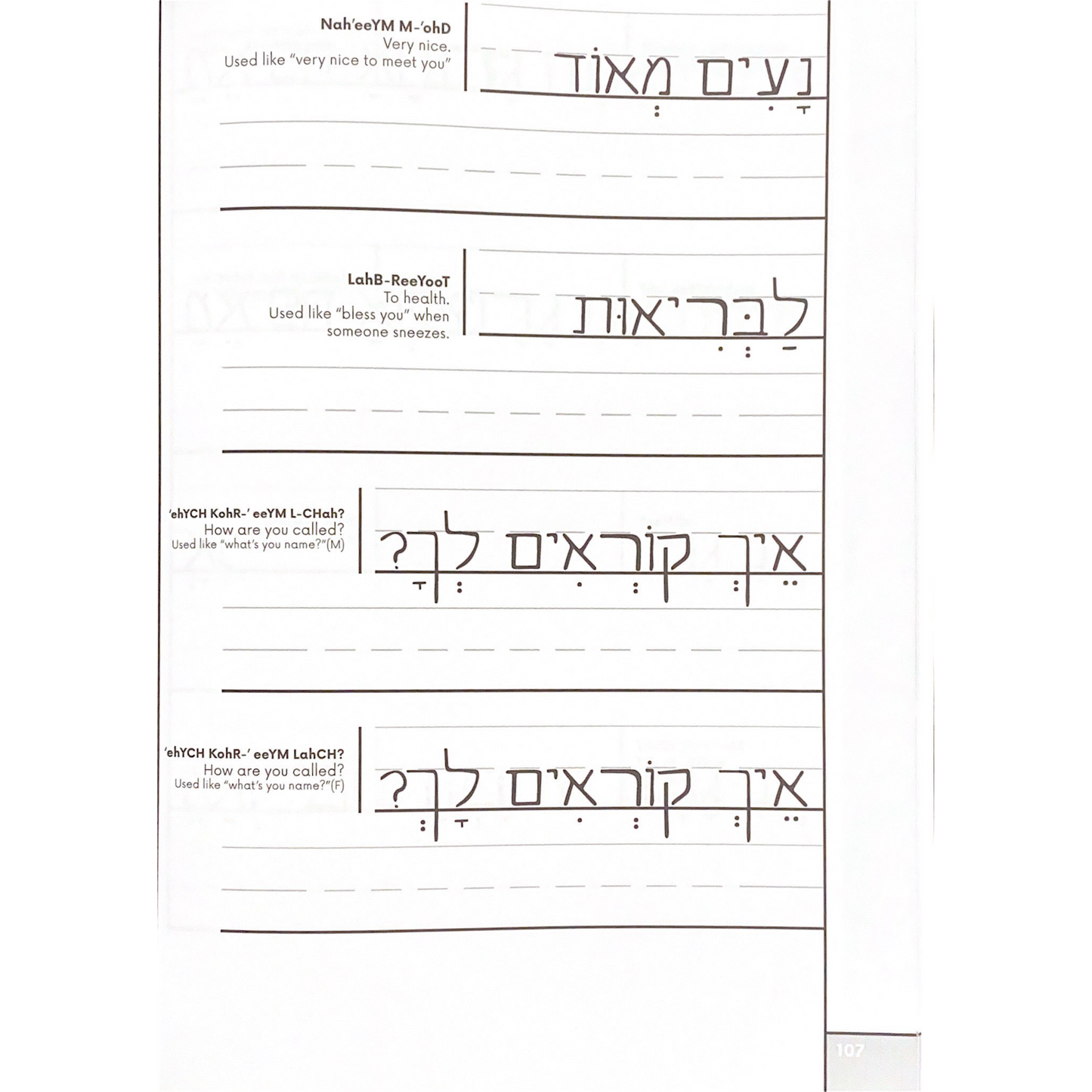 The Hebrew Work Book