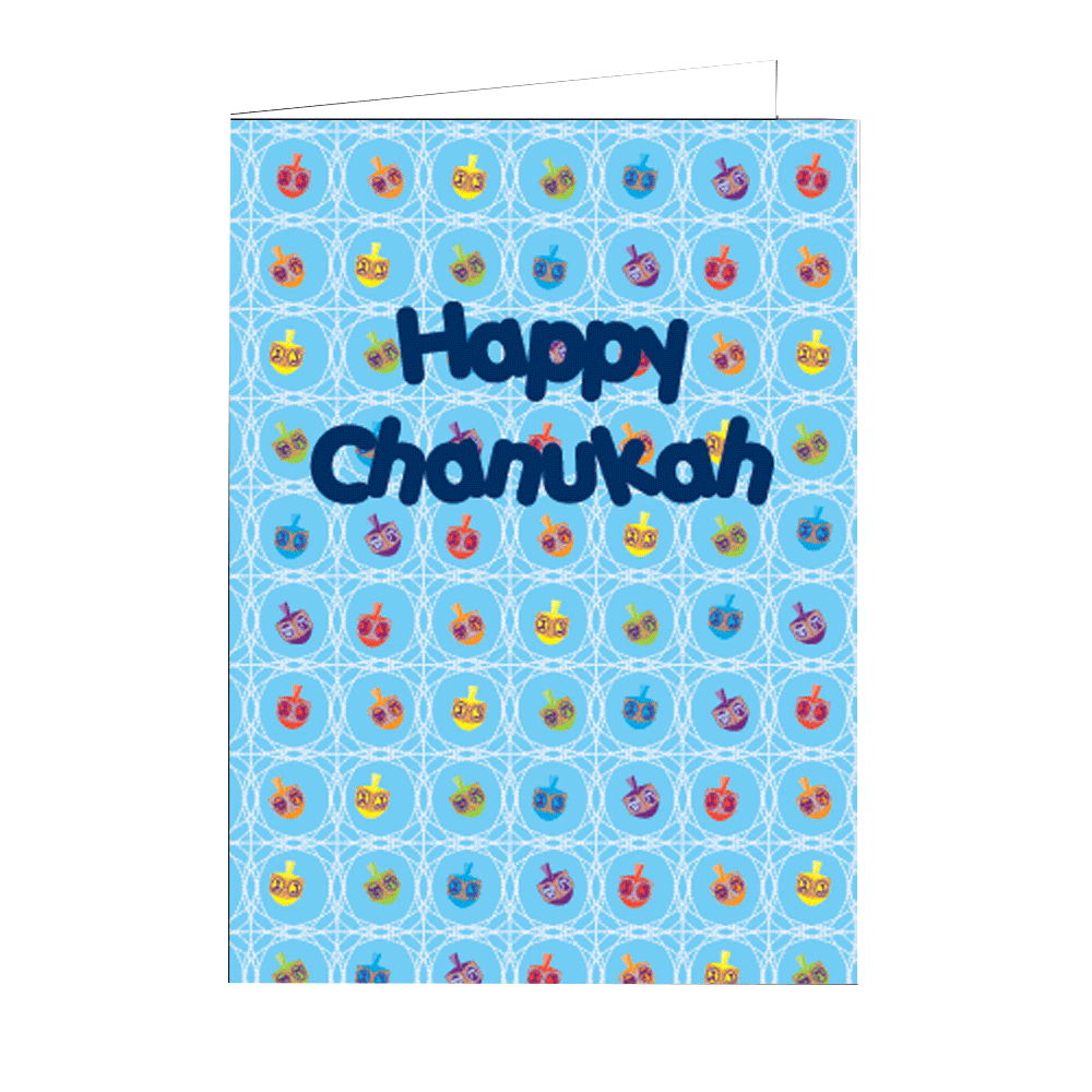Dreidel Chanukah Cards