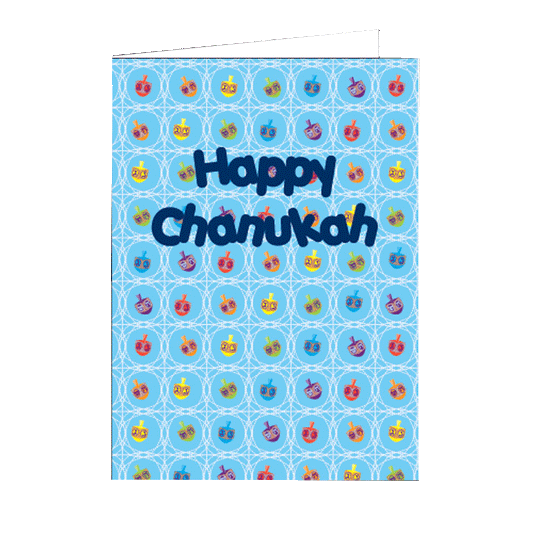 Dreidel Chanukah Cards