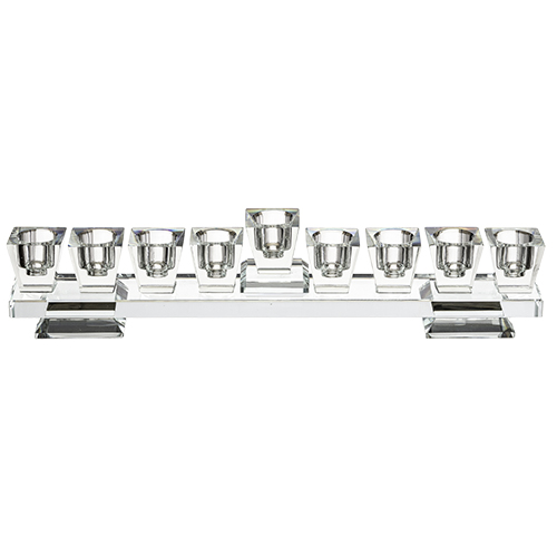 Elegant Crystal Hanukkiah