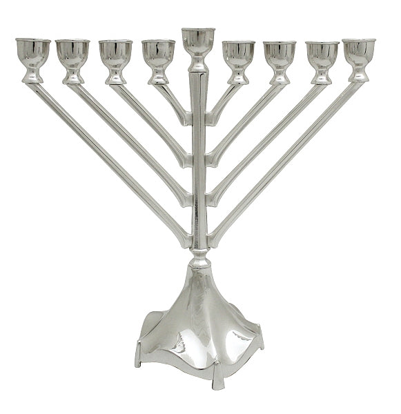 Chanukah Menorah - NIckel Plated