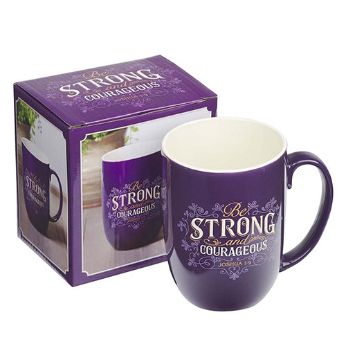Be Strong & Courageous Mug (Purple)