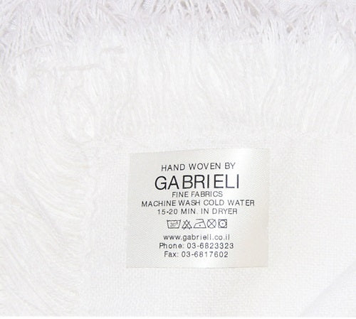 White Acrylic Tablecloth - Hand Woven by Gabrieli