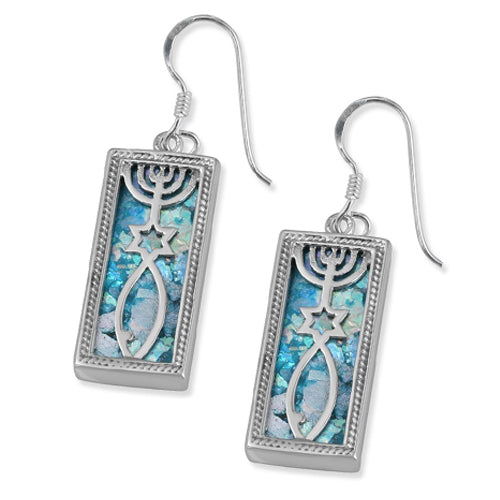 Grafted-In Roman Glass Earrings