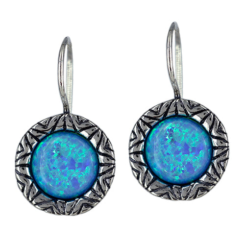 Opal Round Earrings