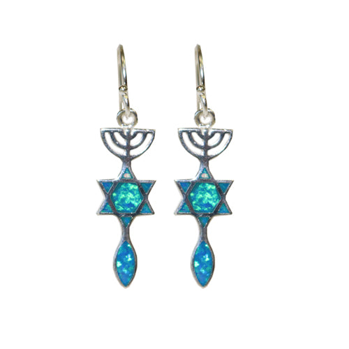 Opal Grafted-In Earrings - Blue
