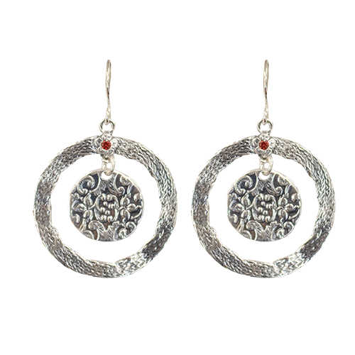 Sterling Silver Floating Earrings (Clear)