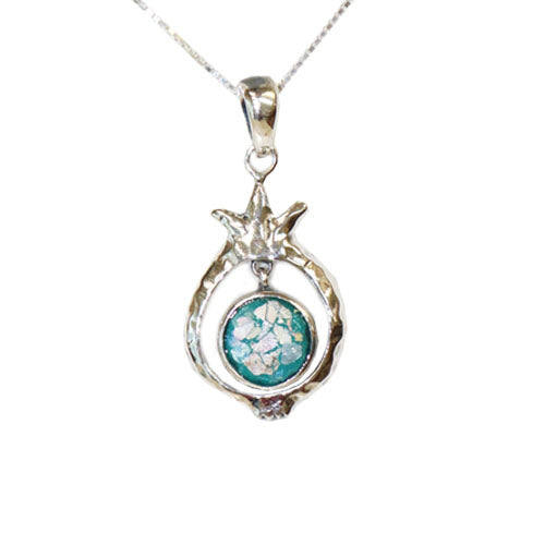 Pomegranate Roman Glass Necklace