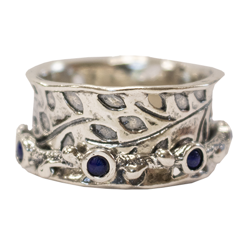 Leaf Textured Spinner Ring
