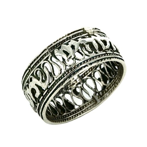 "Hear O Israel" Ring (Various Sizes), Tikvah Ratson Cohen, Christian, Holy Land, Hebrew Heritage, (JR611)