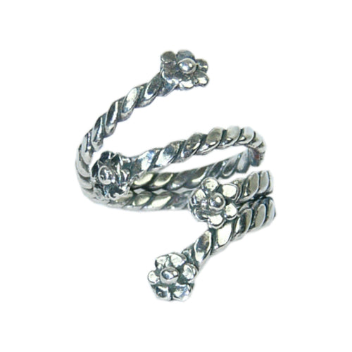 Flower Spiral Ring - Adjustable