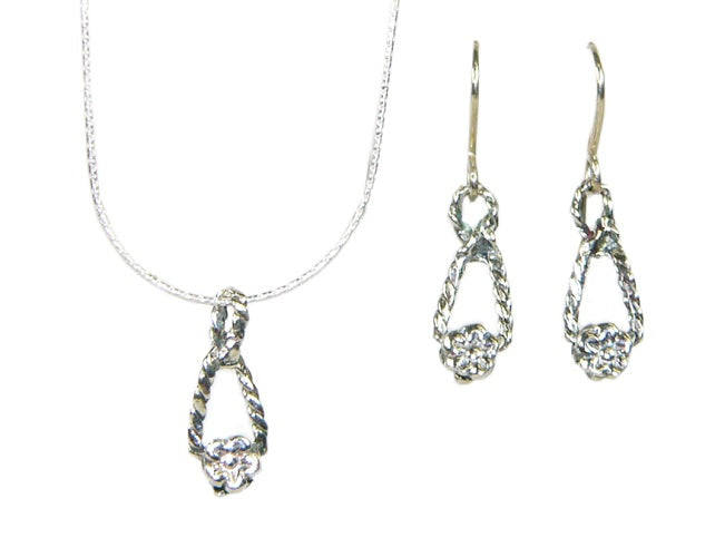 Flower Earring & Necklace Set