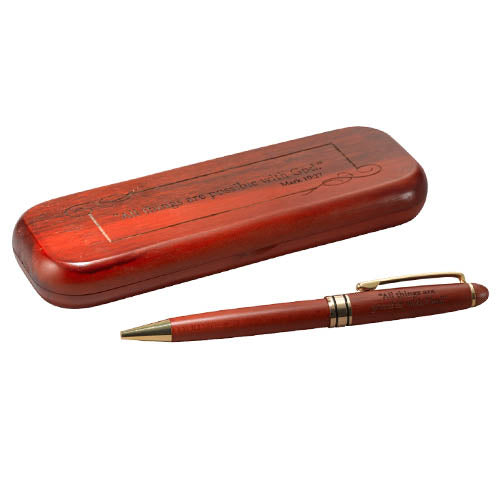 Engraved Rosewood Pen Set - Corporate Gifts