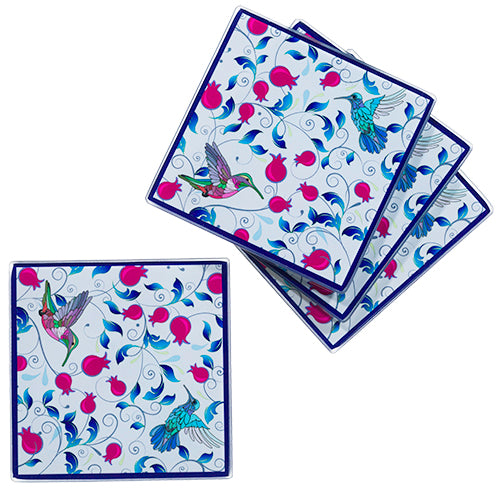 Pomegranate Glass Coasters