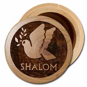 Shalom/Peace/ Dove Olive Wood Box