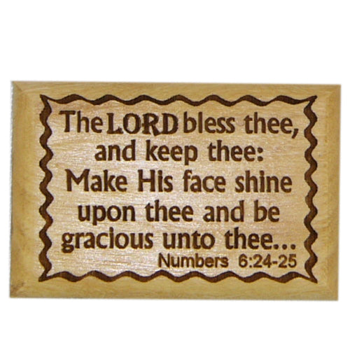 Olive Wood Magnet - Aaronic Blessing