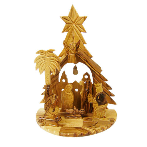 Olive Wood Nativity - Style 3
