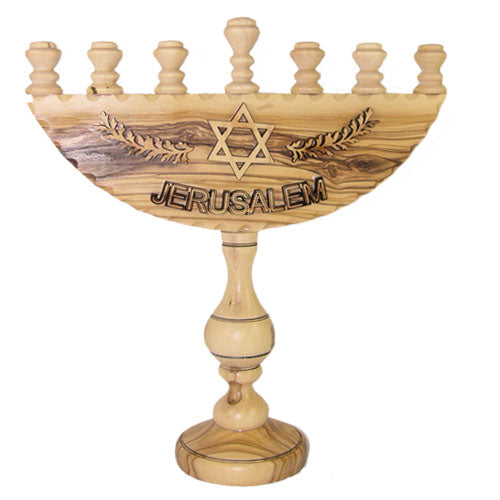 Olive Wood 9.75" Menorah