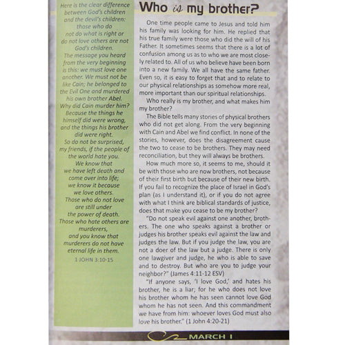 My Brother's Keeper Devotional