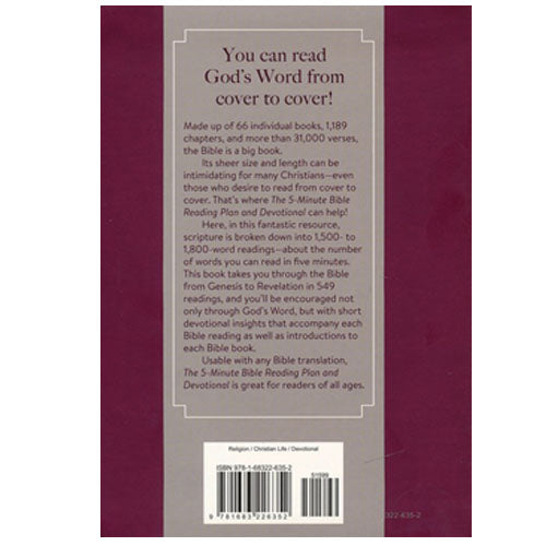 The 5 Minute Bible Reading Plan and Devotional