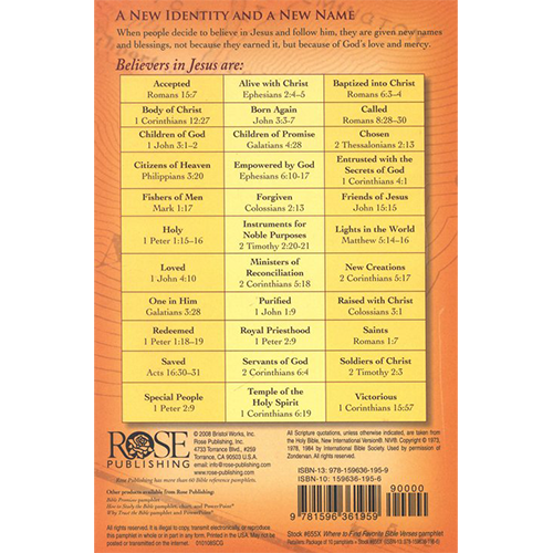 Where to Find Favorite Bible Verses - Pamphlet