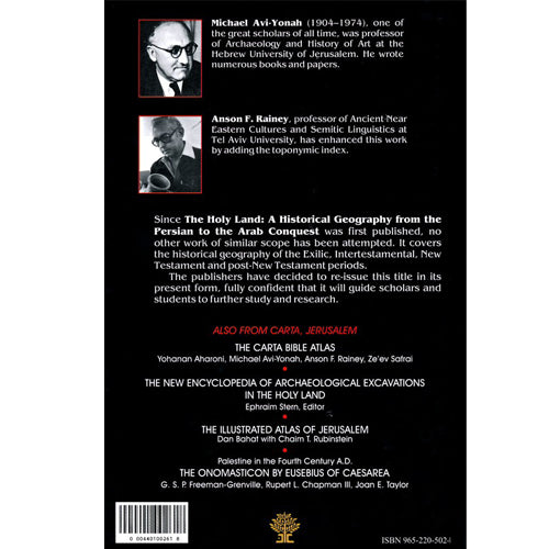 The Holy Land - A Historical Geography from Carta