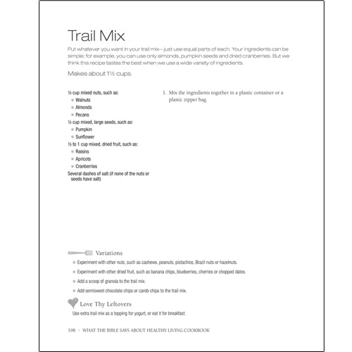 What the Bible Says about Healthy Living Cookbook