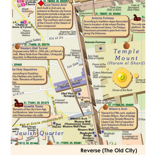 Jerusalem Biblical Archaeology Map by Carta