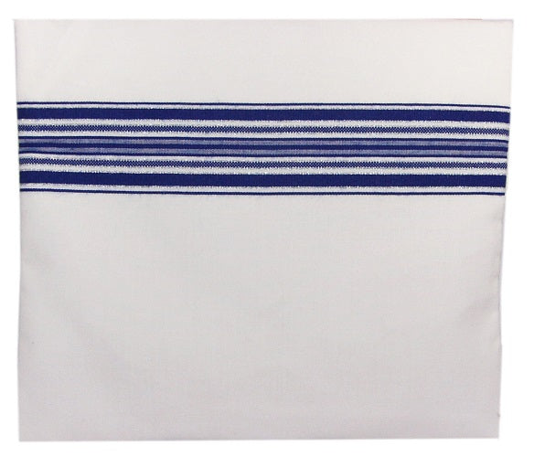 Prayer Shawl Bag - Blue & Silver (Wool)