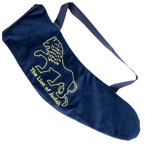 21" Lion of Judah Shofar Bag - Blue