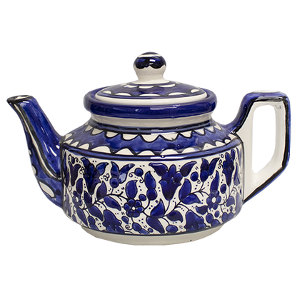 Armenian Ceramic Teapot Set - Blue Floral - L