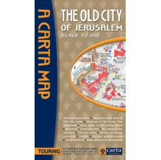 A cover image of 'The Old City of Jerusalem Map' by Carta, showing the map's title and a partial view of the map's content.
