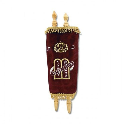 Torah Scroll with Velvet Cover - (14") (Various Colors)