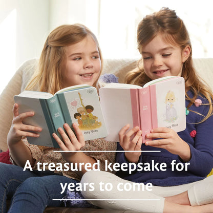 Children enjoying the NKJV Precious Moments Small Hands Bible, a treasured keepsake Bible for kids