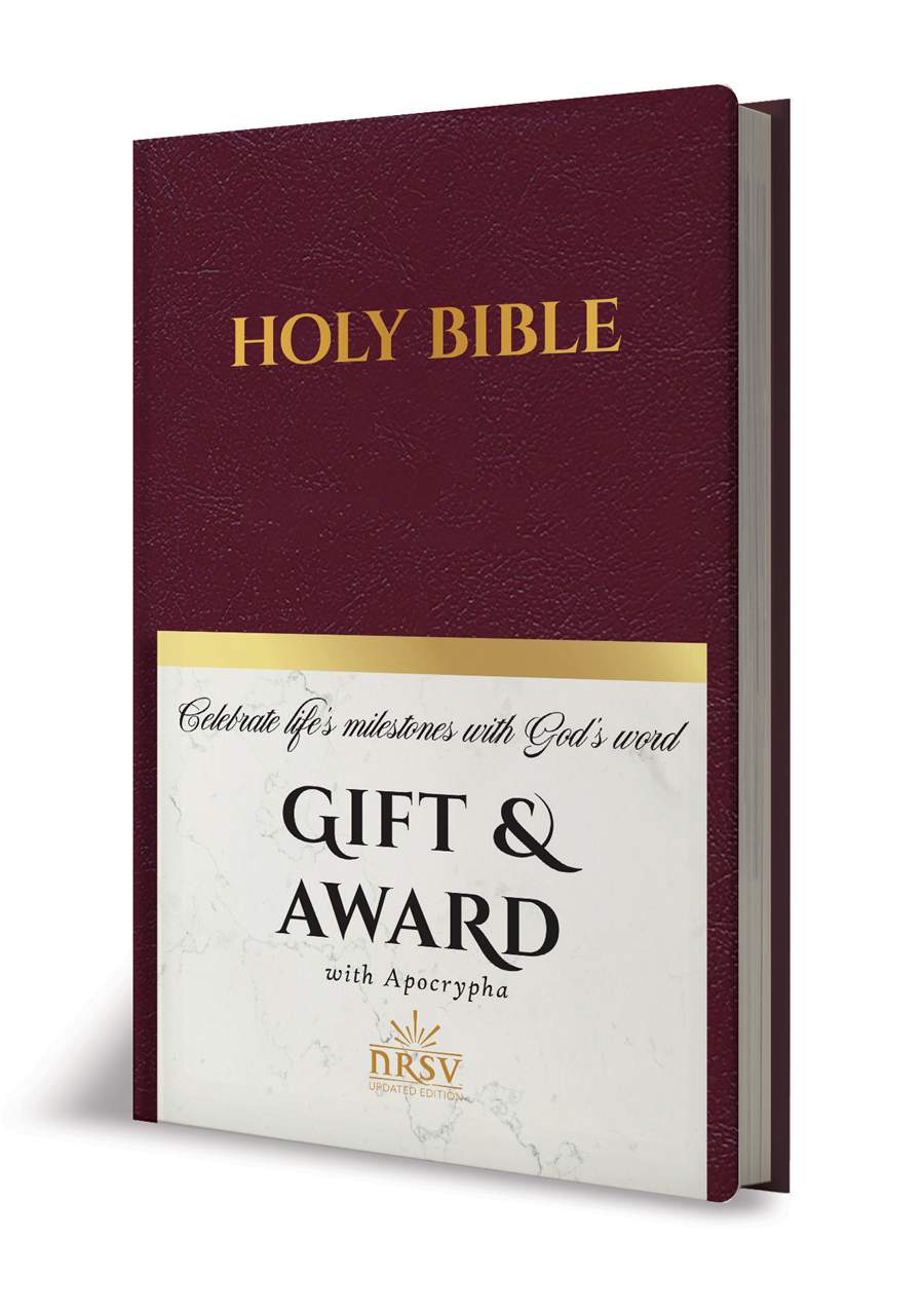 Burgundy NRSVue Gift and Award Bible with Apocrypha