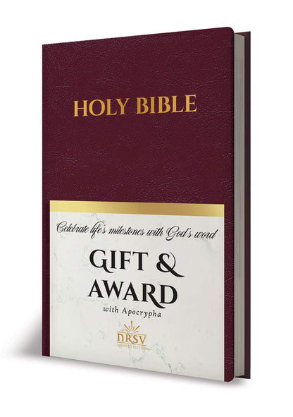 Burgundy NRSVue Gift and Award Bible with Apocrypha
