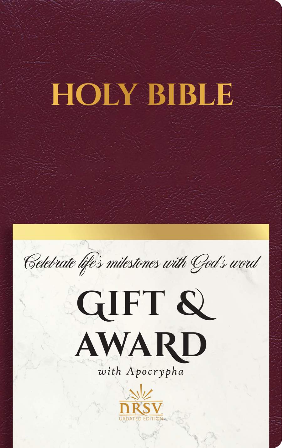 NRSV Updated Edition Gift and Award Bible with Apocrypha in burgundy imitation leather