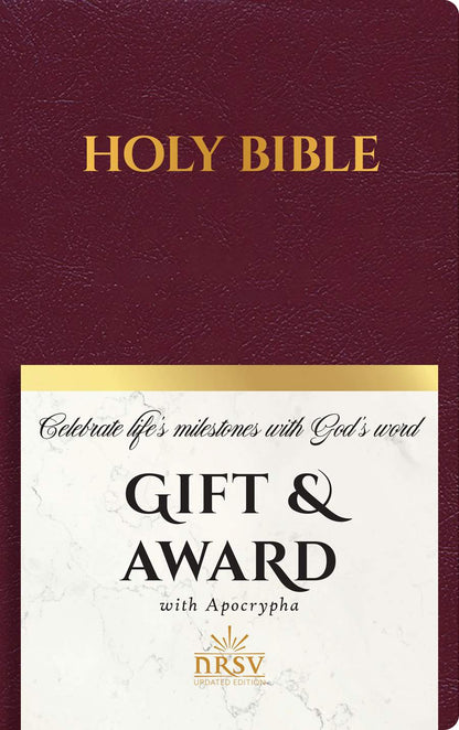NRSV Updated Edition Gift and Award Bible with Apocrypha in burgundy imitation leather