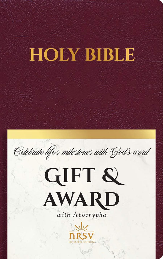 NRSV Updated Edition Gift and Award Bible with Apocrypha in burgundy imitation leather