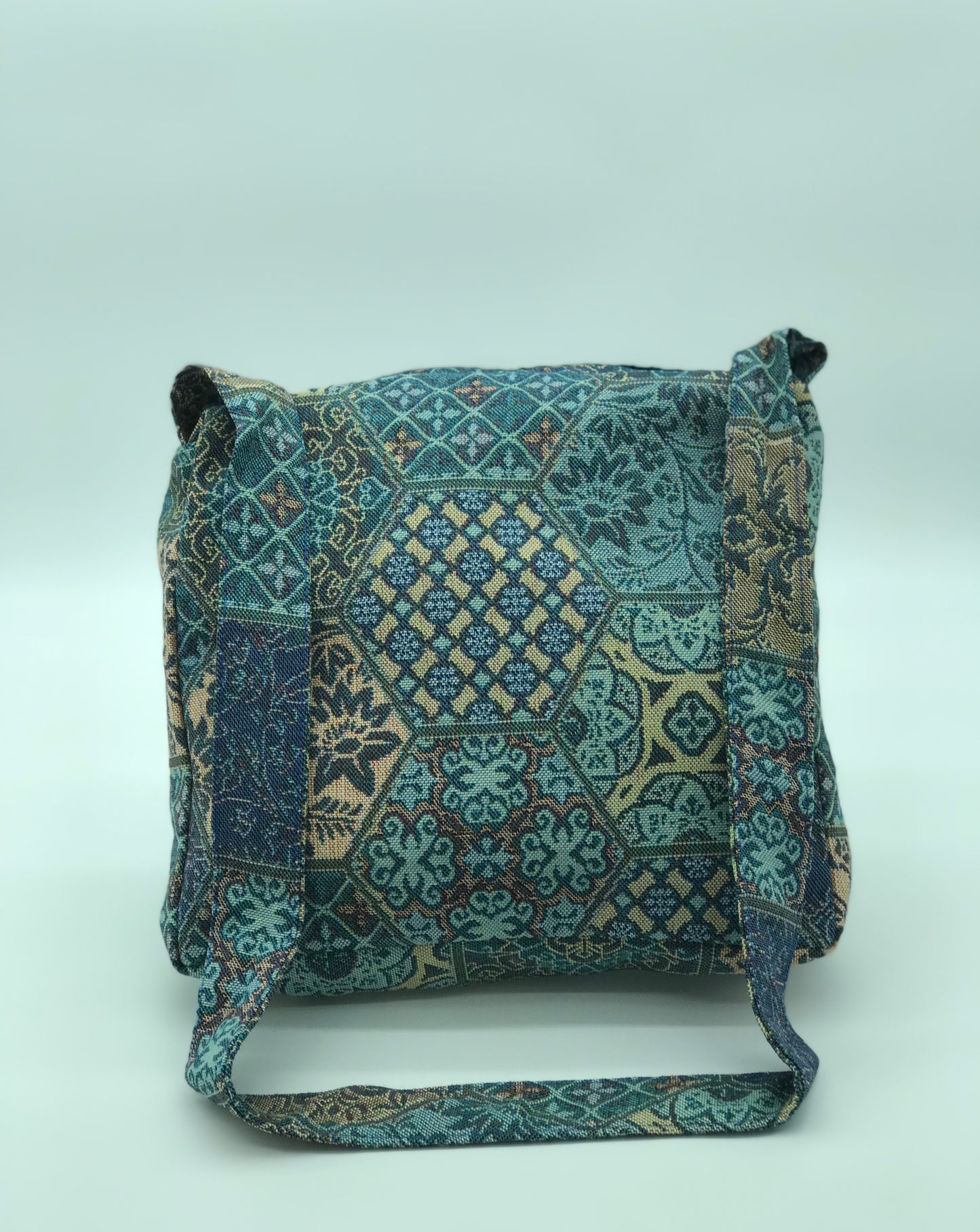 Randa Shoulder Bag - Medium - Cyan Geo Floral