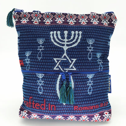 Blue Grafted-In Shoulder Bag