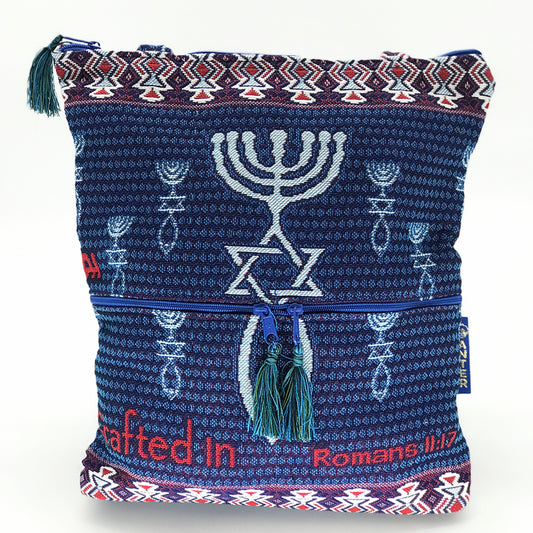 Blue Grafted-In Shoulder Bag