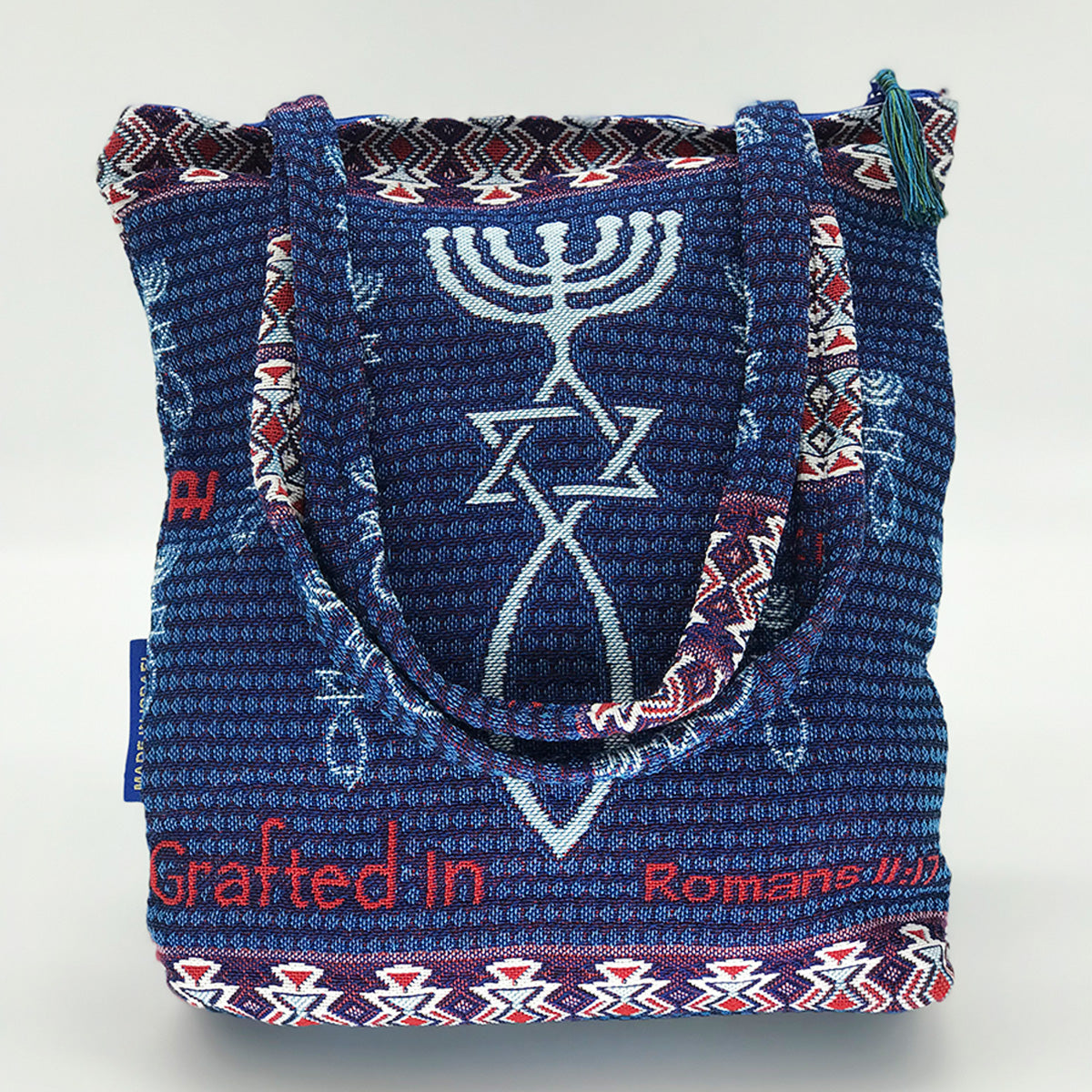 Blue Grafted-In Shoulder Bag