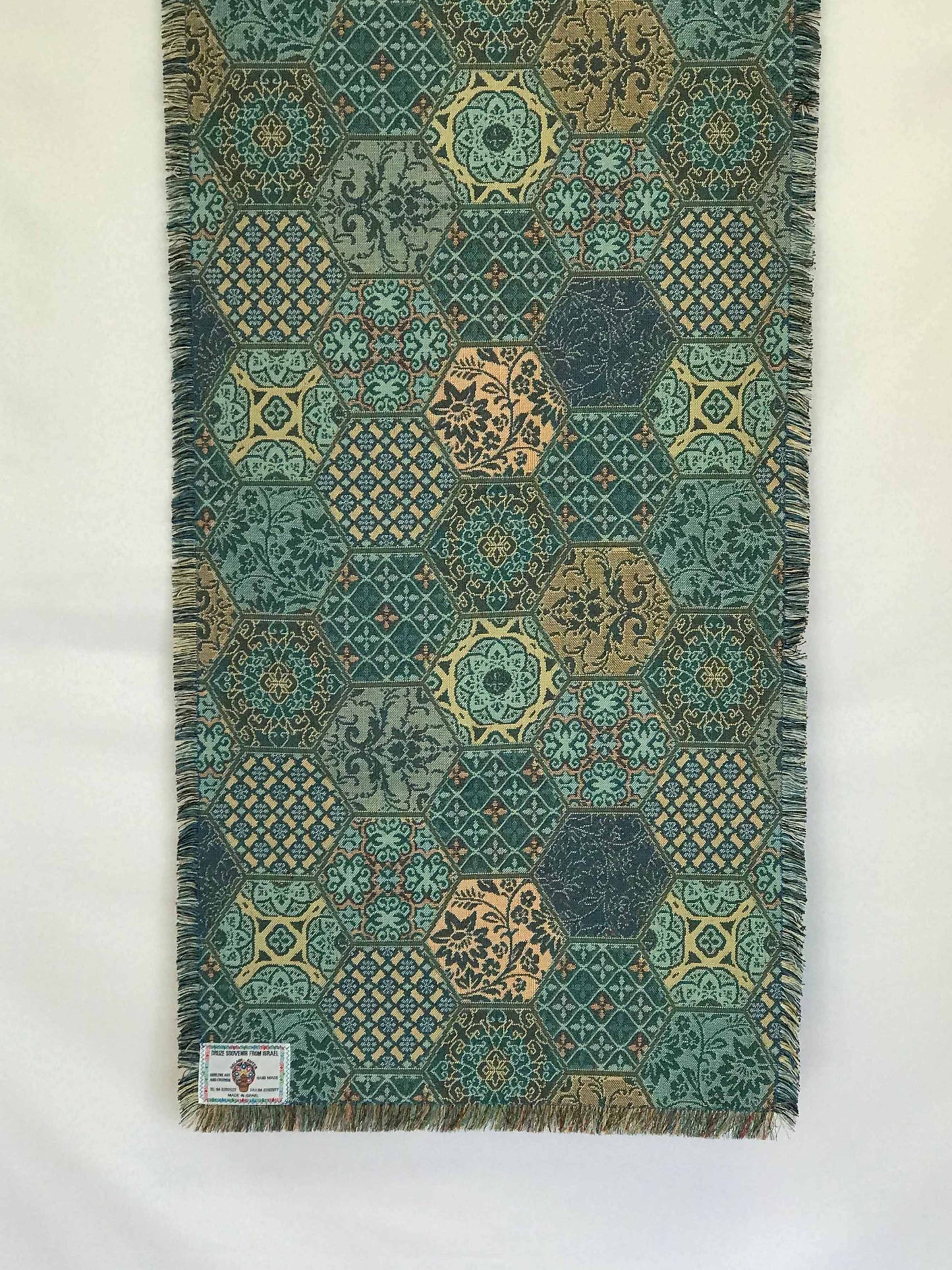 Large Reversible Table Runner - Sand Geo Floral