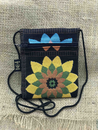 Crossbody Square Purse - Black Floral