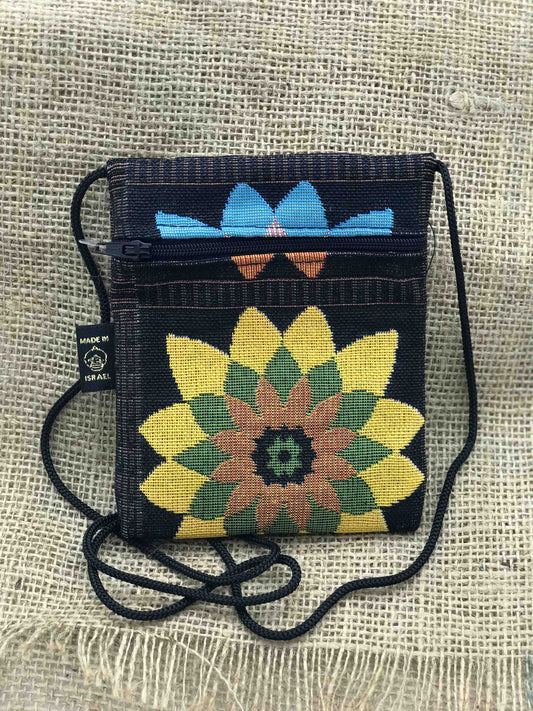 Crossbody Square Purse - Black Floral